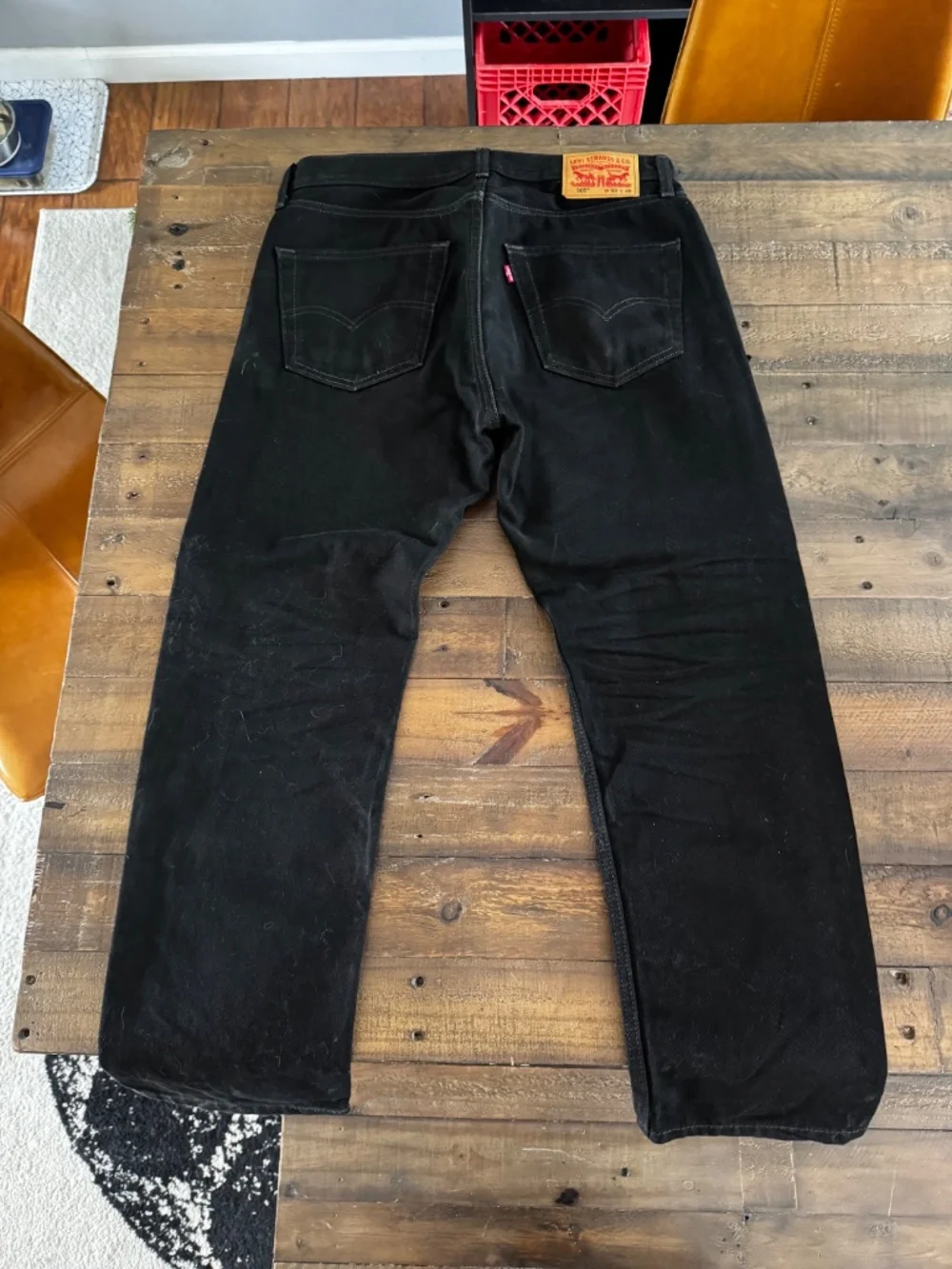 505 Levi's Black Jeans W33 L30